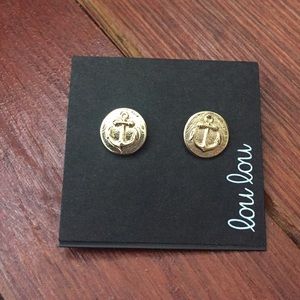 Anchor Disc Earrings NWT
